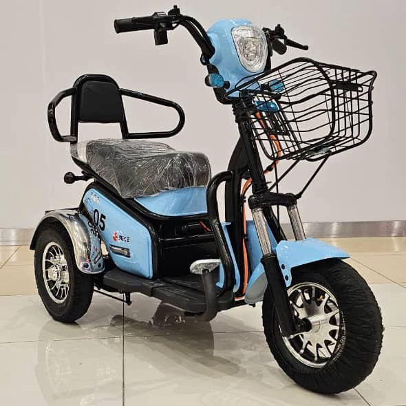 موتور سه چرخه برقی سه چرخ برقی ASTER مدل E bike رنگ آبی
