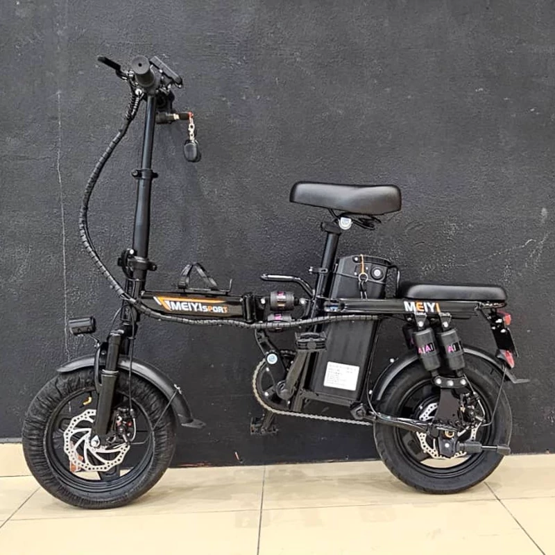 دوچرخه برقی تاشو دونفره MEYI مدل X1 رنگ  مشکی
