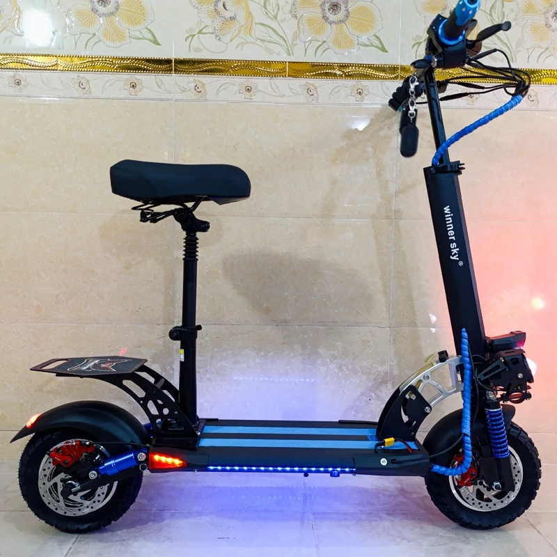 اسکوتر برقی تاشو  وینر اسکای winner sky  موتور 3000 وات مدل E10 pro2  آبی blue