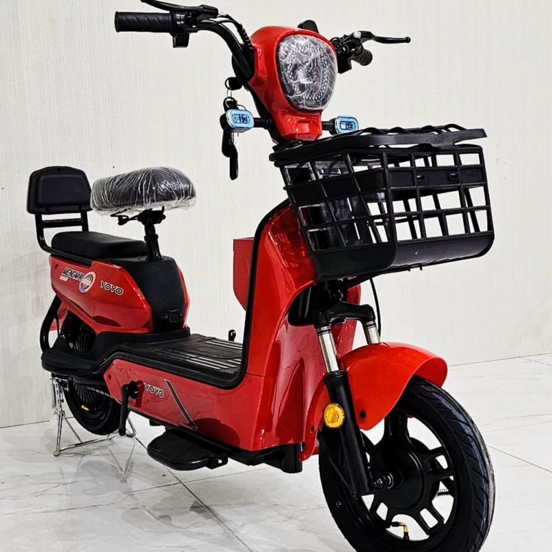 موتورسیکلت برقی  دوچرخه برقی  دو نفره  LEOPARD قرمز